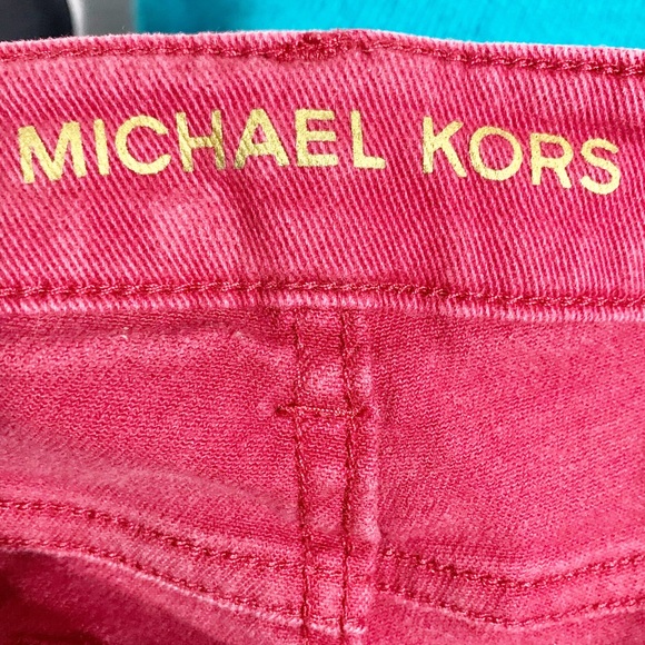 Michael Kors 100% Cotton Skinny Jeans Red Color Five Pocket Styling ❤️ Size 4 - Picture 8 of 10